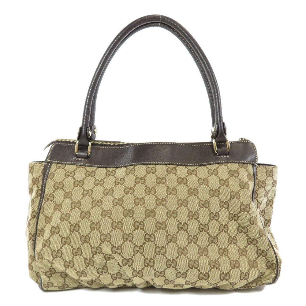 Gucci beige Ring Abbey tote brown D bag GG leather ebony canvas